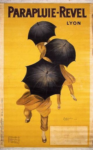 Vintage French Umbrella Advertisement Poster A3 Print