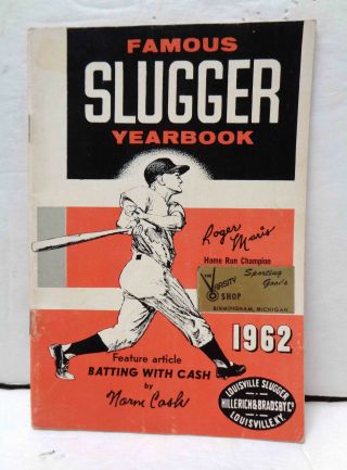 Vintage 1962 Louisville Slugger Famous Slugger Yearbook