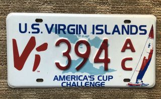 U.  S.  Virgin Islands America’s Cup Challenge License Plate - Usvi