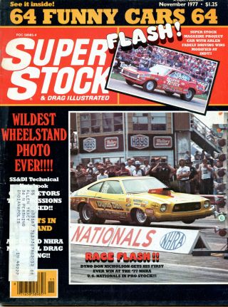 Stock & Drag Illustrated November 1977 64 Funny Cars Chris Karamesines