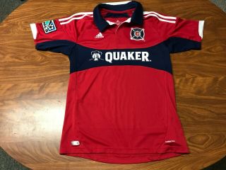 Boys Lightly Worn Authentic Adidas Chicago Fire Mls Soccer Jersey Youth Size Xl
