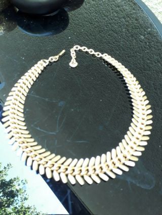Vintage Gold Tone West German Necklace,  Stunning Design From 1960s 107