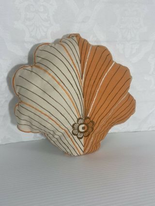 Small Decorative Vintage Sea Shell Pillow Nautical Beach Theme Washable Cover