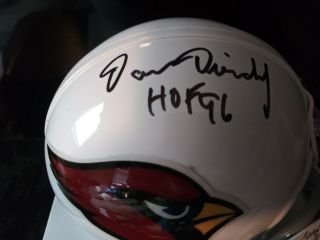 Dan Dierdorf signed autographed mini helmet HOF inscription Leaf Authenticated 2