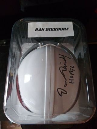 Dan Dierdorf signed autographed mini helmet HOF inscription Leaf Authenticated 3