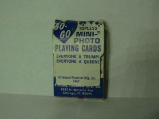 Vintage 1967 Mini - Photo Go - Go Topless Playing Cards Federal Premium Mfg Spades