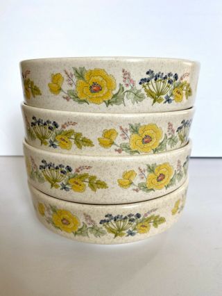 Set Of 4 Vtg Temper - Ware By Lenox Summer Spice Bowls Farmhouse Table Kitchen