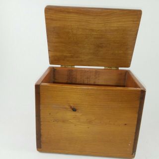 Vintage Hand Crafted Hinged Wooden Box