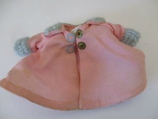 Vintage Nancy Ann Storybook Muffie Tagged Pink Coat 8 " Doll