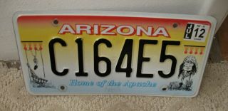 A71 - Arizona Home Of The Apache Indian Tribal License Plate
