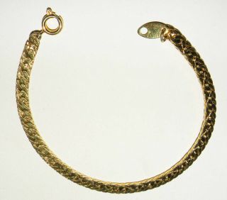 VINTAGE TRIFARI GOLD DIAMOND CUT CHAIN Bracelet 7 