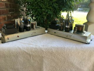 Two Vintage Magnavox Model 169 Monoblock Vacuum Tube Amps For Stereo Great Tubes