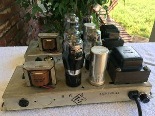 TWO VINTAGE MAGNAVOX MODEL 169 MONOBLOCK VACUUM TUBE AMPS FOR STEREO GREAT TUBES 2