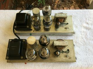 TWO VINTAGE MAGNAVOX MODEL 169 MONOBLOCK VACUUM TUBE AMPS FOR STEREO GREAT TUBES 3