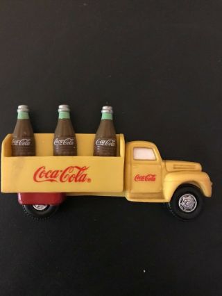 Vintage Coca Cola Magnet,  Truck With 3 Bottles And 3 Pack Of Bottles