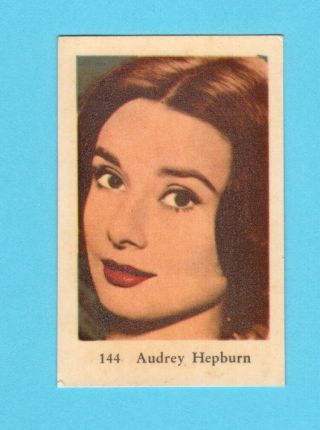 Audrey Hepburn Vintage 1960s Movie Film Star Swedish Card 144