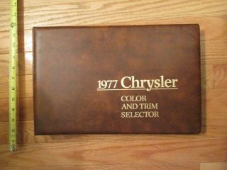 1977 Chrysler Color And Trim Selector Book Car Dealership Dealer Sales Item