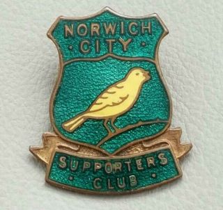 Vintage Football Badge - Norwich City Supporters Club