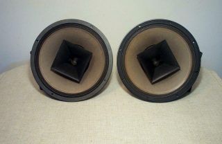 2 Jbl 2152h Coaxial Transducer 2 Way 12 " Woofer Horn Speakers With Crossover