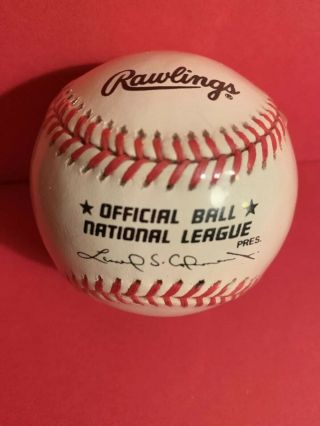 Brooklyn Dodger Duke Snider Autographed Official NL Jackie Robinson Baseball 3
