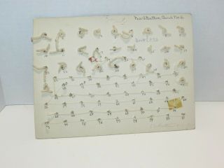 82 Antique Vintage Pearl Buttons on a Card 2