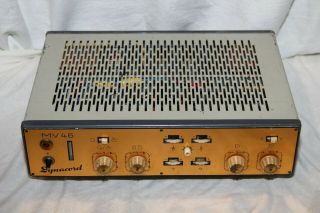 Vintage Dynacord Mv46 Mono Tube / Valve Amplifier 2x El34