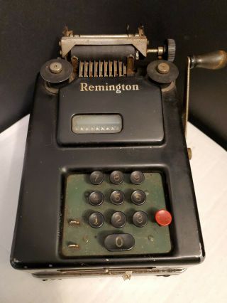 Vintage Remington Rand Bookkeeping Adding Machine Calculator Serial M57703