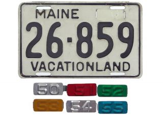1950 1951 1952 1953 1954 1955 Maine License Plate (gibby Choice)