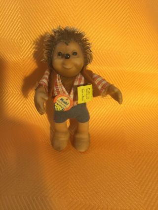 Vintage Small Steiff,  Macki Hedgehog Doll With Tag