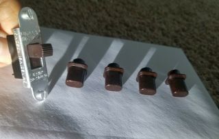 1958 Vintage Brown Top Hat Covers And Power Switch For Marantz 7 7c Tube Preamp