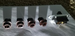 1958 VINTAGE BROWN TOP HAT COVERS AND POWER SWITCH FOR MARANTZ 7 7C TUBE PREAMP 3