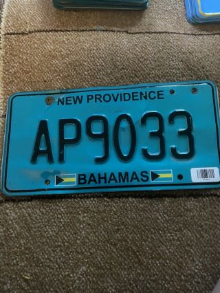 Providence Bahamas 2015 Nassua Actual License Plate