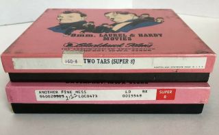 Vintage 8mm Blackhawk Films Laurel And Hardy " Two Tars " & “another Fine Mess”