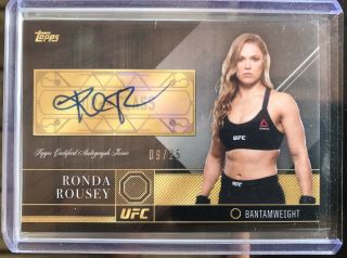 Sp Ronda Rousey Auto /25 From Topps Top Of The Class 2016