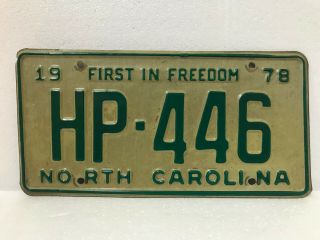 1978 North Carolina License Plate Highway Patrol,  Police Trooper