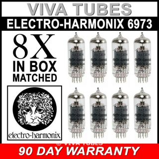 Brand Current Matched Octet (8) 6973 Electro - Harmonix Vacuum Tubes