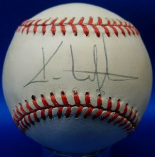 Jsa Kenny Lofton Autographed Signed Auto Mlb Gene Budig Baseball Zdv 655