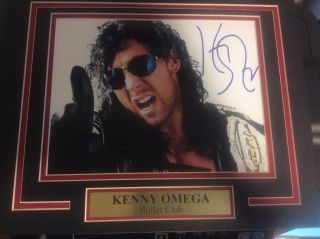 Bullet Club Kenny Omega 11x14 Matted Namplate Photo Autograph
