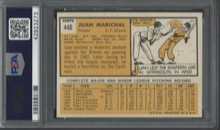 PSA 8 - 1963 Topps 440 Juan Marichal San Francisco Giants HOF 2
