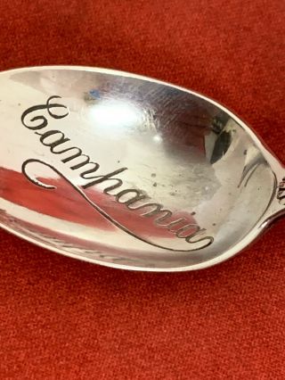 1905 Cunard Line RMS Carmania Sterling Elkington Souvenir Spoon. 3