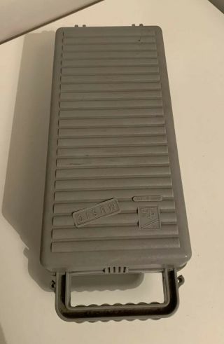 Retro 1980s Cassette Tape Storage Carry Case Holder Grey Vintage Plastic