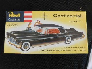 Vintage Revell Continental Mark Ii Model Kit 1219