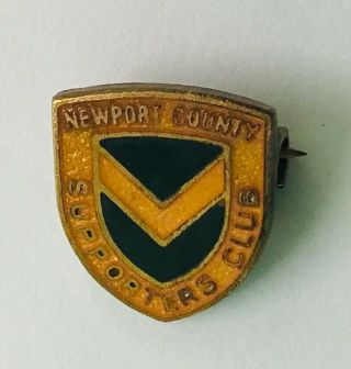 Newport County Supporters Club Vintage Enamel Pin Badge