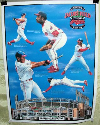 Poster - Cleveland Indians Jacobs Field - Inaugural Season 1994