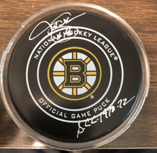 Derek Sanderson Boston Bruins Autographed Official Nhl Game Puck Auto Last One