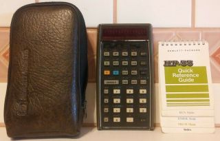 Hewlett Packard Hp 55 Scientific Calculator With Case & Guide Book -
