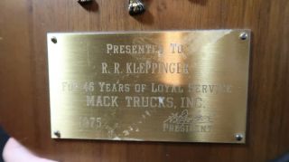 1975 Mack Trucks Bulldog Plaque 46 Years of Service 2