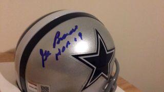Gil Brandt HOF 19 Autographed Dallas Cowboys Mini Helmet Tristar certification. 2