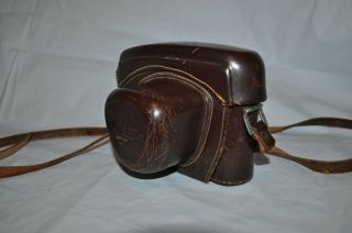 Vintage E.  Leitz Wetzlar LEICA Leather CAMERA CASE.  w/ STRAP Made in Germany 2