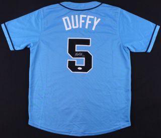 Matt Duffy Signed Tampa Bay Rays Jersey (jsa) World Series Champion (2014)